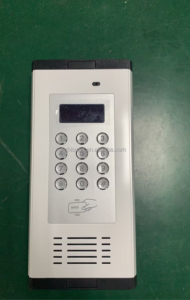 Fotografía real del intercomunicador K6, teclado y lector RFID